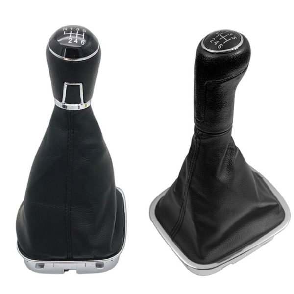 För VW Volkswagen Polo 6C 2015 2016 2017 2018 5/6-växlad växelspaksknopp Damask Boot Cover Case Bilstylingtillbehör-6 Speed B 6 Speed B