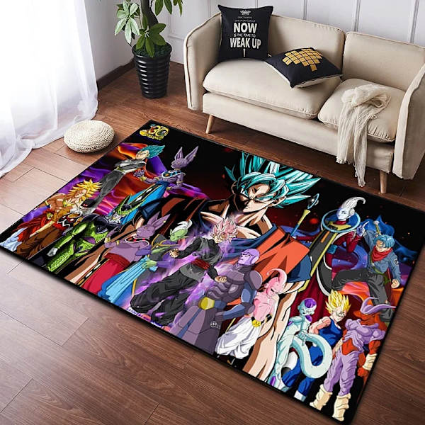 Dragon Ball Son Goku Super Saiyan Mattor Badmatta Halkfri Anime Cartoon Style Bejīta Kudde Absorberande matta Heminredning Present LZ26 60x90cm