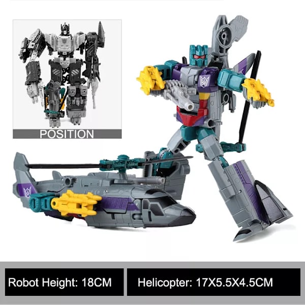 Haizhixing 5 IN 1 Transformation Bruticus 5IN1 Sets Flygplansbilar Tank Robotleksaker War Team TF Action Figure I lager B105 NO BOX