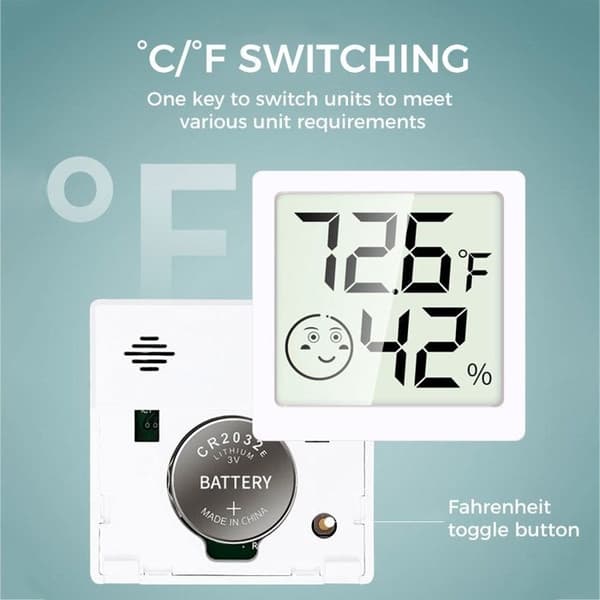 Termometer Hygrometer - SNAKIOX - 430 - LCD - Trådlös - Svart