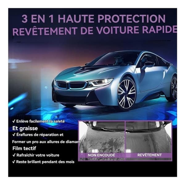 3 STK Bilridsfjerner Spray, 3 i 1 Bilglas Flydende Ridsfjerner Spray, Bilkarosseri Ridsreparation