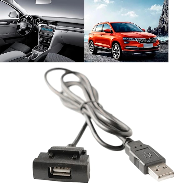 Bil RCD510 RNS315 Radio USB-gränssnitt Förlängningskabel Adapter För Skoda Octavia Modifikation Android-GPS Knapp Huvudenhet Panel