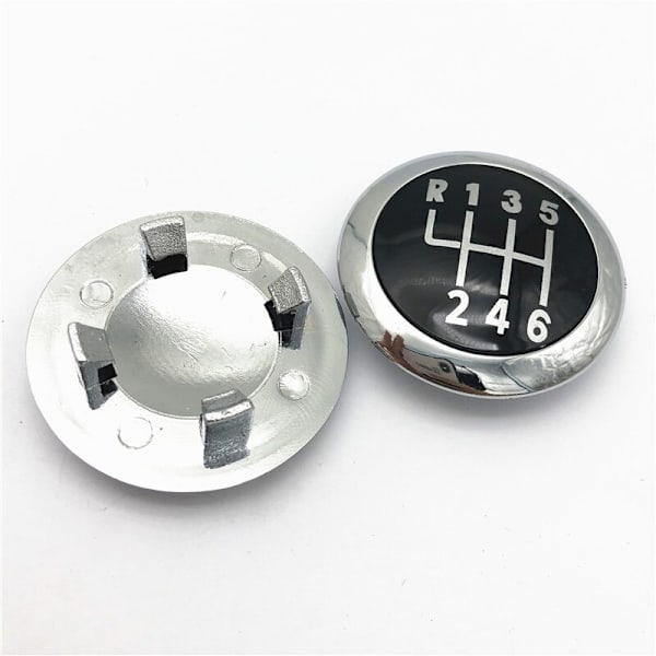 För VW Volkswagen Passat B6 (2005-2011) Car Styling Chrome 5/6-växlad manuell växlingsknopp Spak Stick Emblem Cap Top Cover -5 Speed 5 Speed