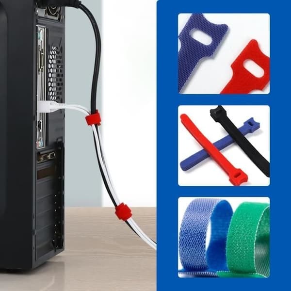 Kabelbindere - Uspecificeret - 100 stk. - Genanvendelige - Sort - Kabelstyring