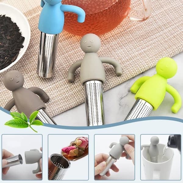 Pieces Te-infusionsenheder, te-infusionsenhed til te, tekugle, 304 te-si af rustfrit stål, original te-infusionsenhed til