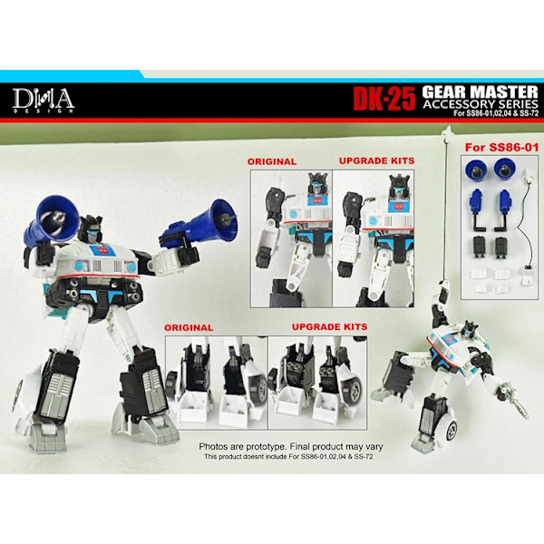 I lager DNA Design DK-25 Upgrade Kit För SS86 Rod Jazz Kup SS72 Starscream Can Split Sales DK-25 (complete set)