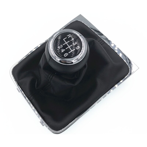 Högkvalitativ 5 6-växlad växlingsknopp för bil med cover för VW Passat B6 2005 2006 2007 2008 2009 2010 2011-5 Speed 5 Speed
