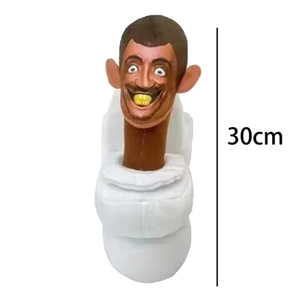 1/6 st 28CM Skibidi Toalett Plysch Tecknadsdockor Fyllda Mjukdjur Tecknad Doll Jul Födelsedagspresent för barn Gold