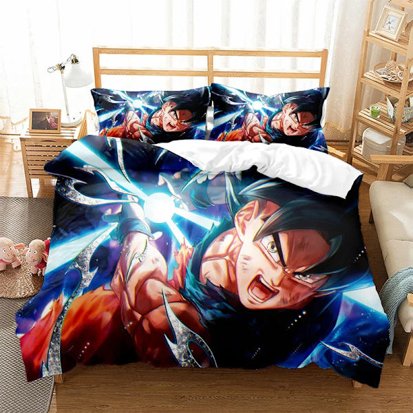 Dragon Ball Z Cover SET Anime Figur Son Goku Printed Sängkläder Säng Spead Barn Sovrum Säng Cover Sängkläder Set 4 AU 180x210cm 3pcs