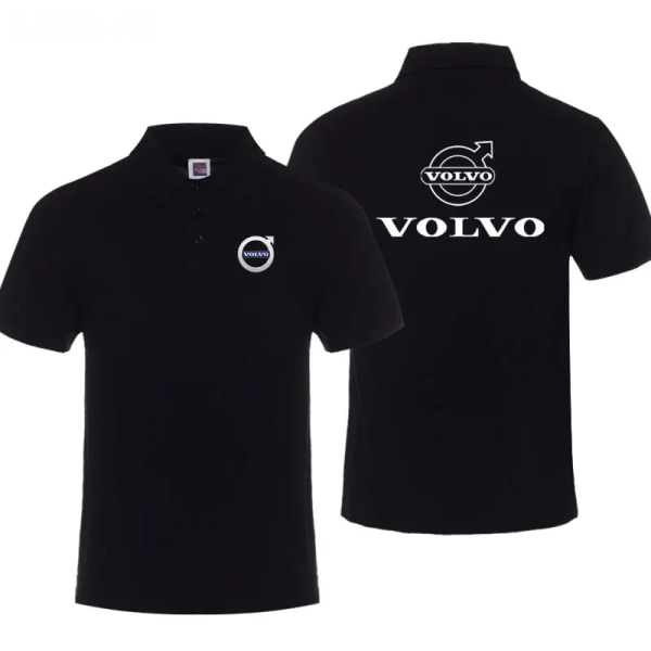 Bil Volvo Printed Business Casual Sport Enfärgad kortärmad populär pikétröja i bomullskvalitet för män A1 L