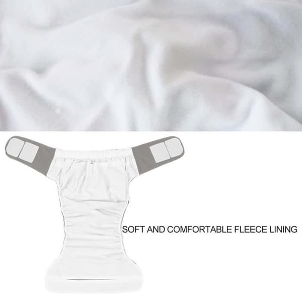 Voksenbleier - ESTINK - One Size - Vanntett - Vaskbar - Komfortabel gray