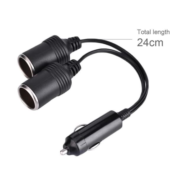 2-vejs 12/24 volt adapter, cigarettænderadapter. Cigarettænderkabel, til lastbiler, til biler,
