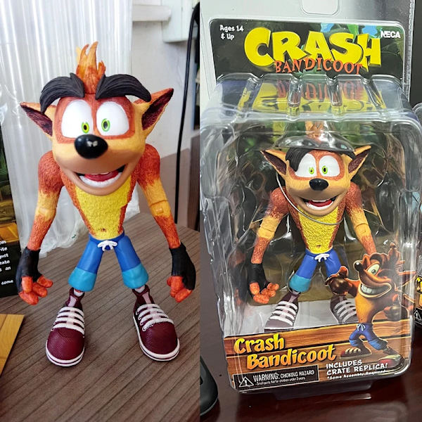 Crash Figure Game Crash Bandicoot Sane Trilogy Action Anime Figur Leksak Docka Dekoration Halloween presenter With box