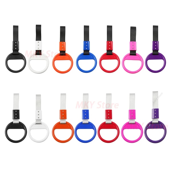 Universal färgglad PVC-bil cirkulär dragrem för universal PVC-varningsring, högresistans nylon Silver Purple