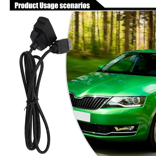 1 st Car USB-gränssnittsadapter Audio 4-stifts plastkontakt för Golf för Skoda för Fabia för Octavia för Superb 2003-2008