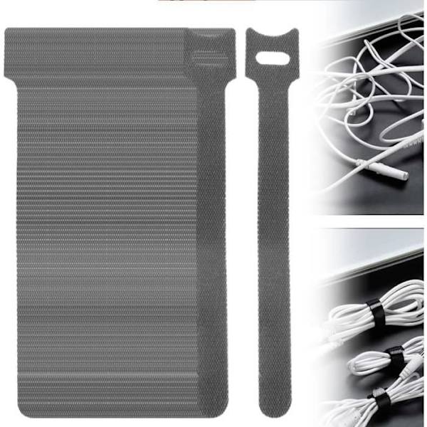 Kabelbindere - Uspecificeret - 100 stk. - Genanvendelige - Sort - Kabelstyring