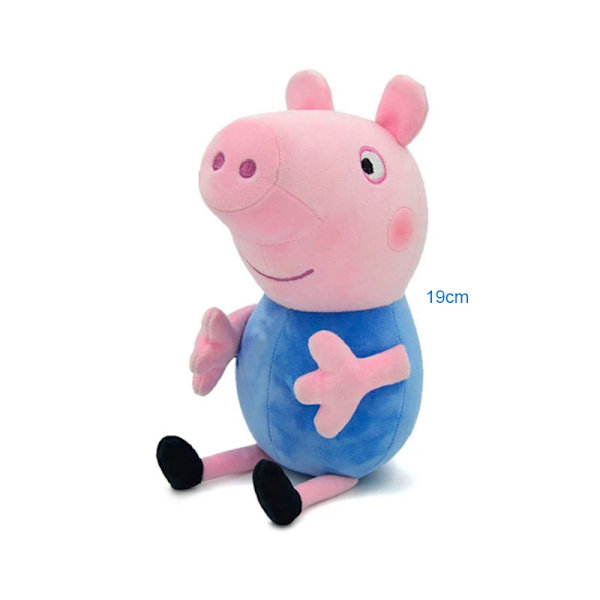 19 CM Äkta Peppa Pig Plysch grisleksaker Högkvalitativ mjukfylld George tecknad djurdocka Barnfödelsedagspresenter 6