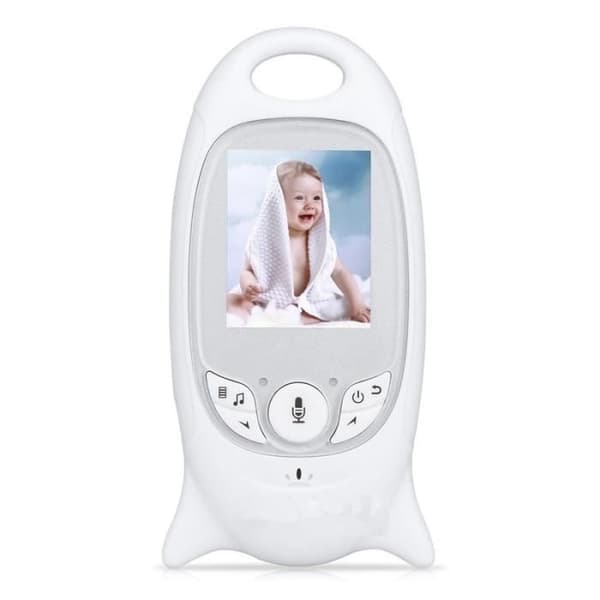 Trådløs video babycall med temperatursensor/nattsyn 2.4\" LCD-skjerm overvåking hvit TU2