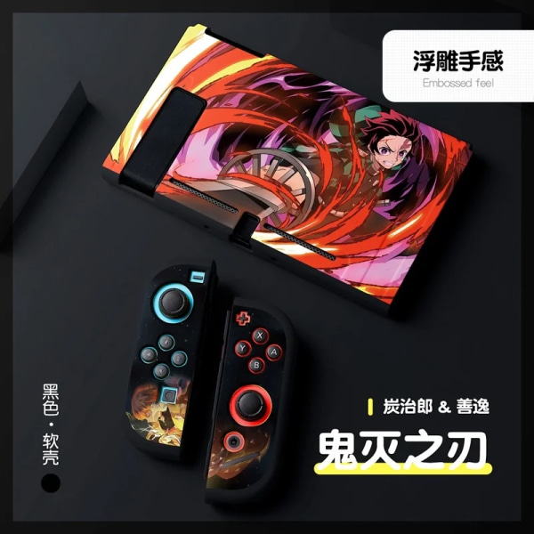 Anime Demon Slayer Case till Nintendo Switch NS Joy Con Controller Kawaii Soft Silikon Cover Tillbehör Barnpresent 8 For Switch NS