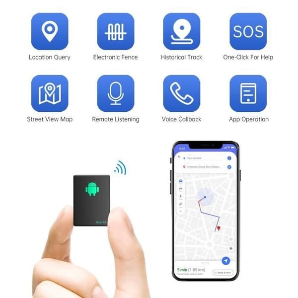 GPS-tracker, Mini GPS-tracker mot stöld, Realtidsspårning, Anti-förlorad GPS-lokaliseringsenhet för väskor [D199790704]