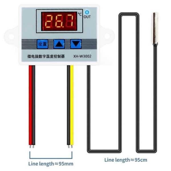Xh-W3002 220V Digital LED Temperaturkontroller 10A Termostat Kontrollbryter Probe med Vanntett Sensor W3002