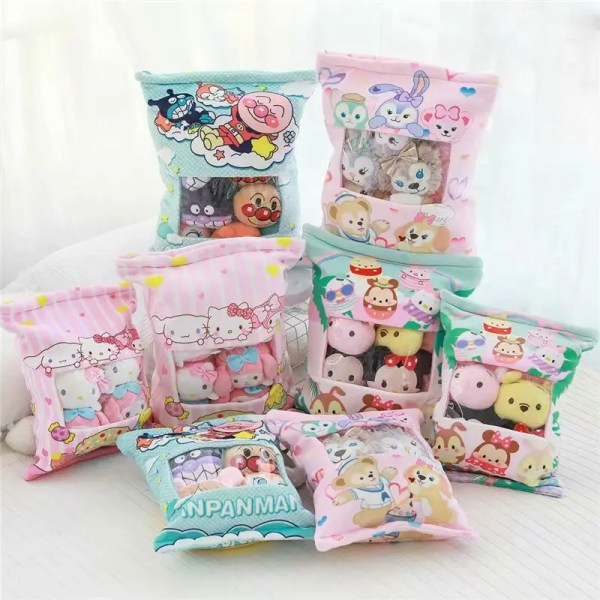 En plyschpåse Pudding Leksaker Cookie Balls Japansk animation Sumikko Gurashi Sakura Bunny Frukter Avokado Banan Godispåse Present style-4-mouse