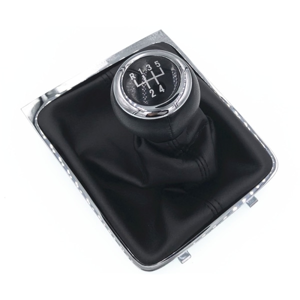 Högkvalitativ 5 6-växlad växlingsknopp för bil med cover för VW Passat B6 2005 2006 2007 2008 2009 2010 2011-5 Speed 5 Speed