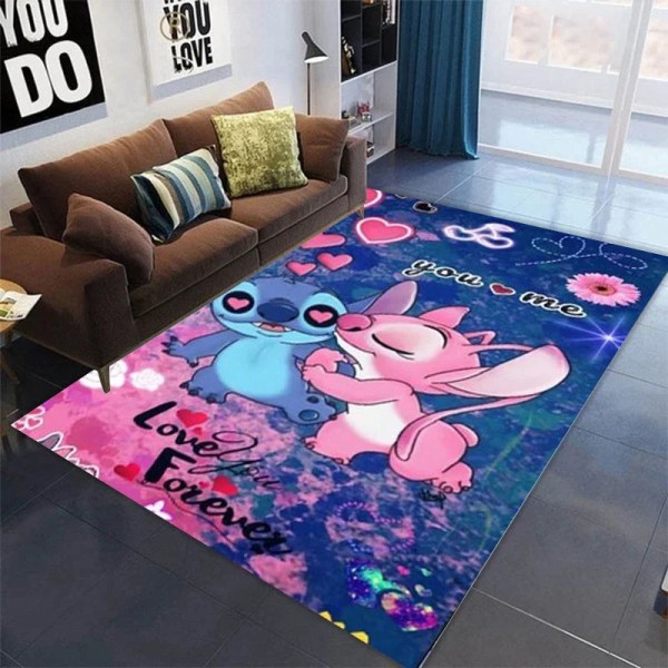 Stitch Disney Matta Ny printed Vardagsrum Sovrumsmatta Kreativ Tecknad Anti-halk Barn Krypmatta Heminredning STITCH-13 100X150cm