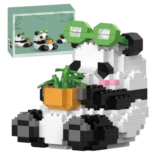 Panda Byggeklodser Mini Panda Byggeklods Dyr Byggeklodser Søde Panda Klodser - Legetøj