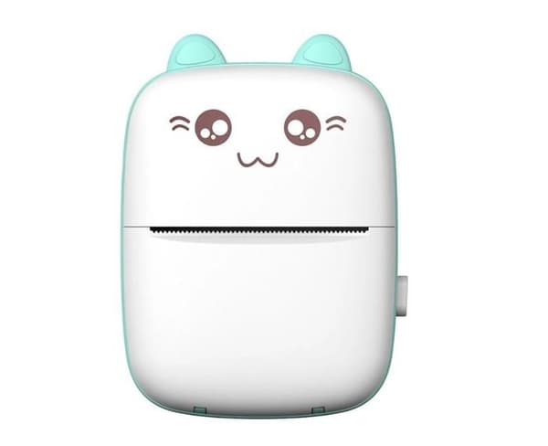 Mini Lomme Termisk Printer med Android og iOS App til Børn - USB Genopladelig - Blå