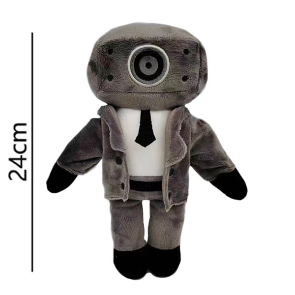 1/6 st 28CM Skibidi Toalett Plysch Tecknadsdockor Fyllda Mjukdjur Tecknad Doll Jul Födelsedagspresent för barn Auburn