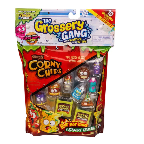 Original The Grossery Gang Surprise Toy Säsong 1 2 3 4 5 6 7 Stort paket, Flerfärgad presentsamling a-2 Random 3 boxes