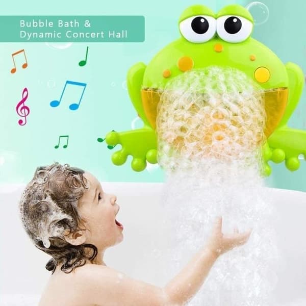 Frosk Badeleke - Automatisk Boblemaskin - For Baby