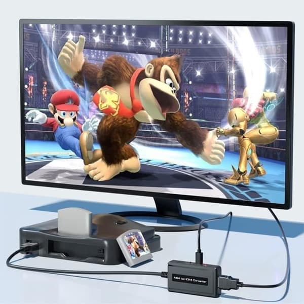 HDMI-adapter - NINTENDO - N64 - Stöder 1080P HD - Kablar ingår - Plug and Play