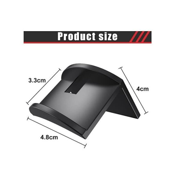 (Sort) Headset og Controller Holder - Mærke - Model - Sort - Sæt med 4 Sorte Hatte Kroge - Plastik Black