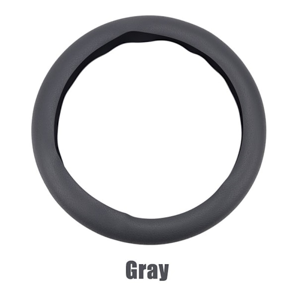 (GRÅ)Bil Auto Silikon Ratt Cover Läder Textur Mjuk Multi Universal Skin Mjuk Silikon Cover GRAY