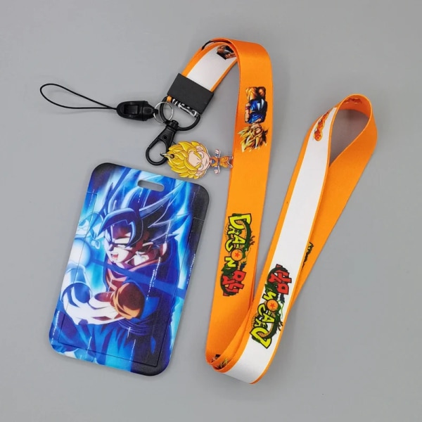 Dragon Ball-korthållare Tecknad Son Goku- cover Super Saiyan Student Campus Lanyard Cover Arbete Anime Barn Present 12