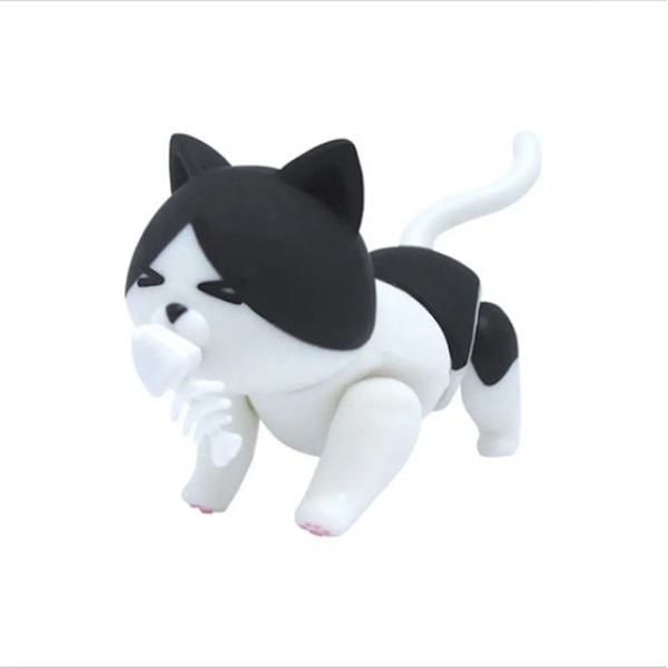 6 cm ny Original docka 7 leder Kattdocka leksak Kan äta fisk katt Lovely Pet shop djur actionfigur små dockleksaker C