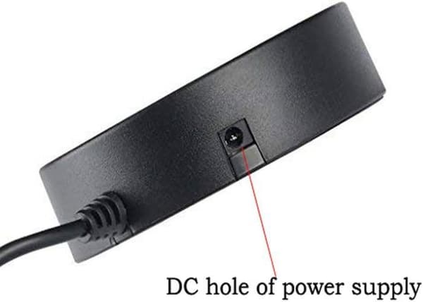 8-Port USB 2.0 Hub Rund Multi-Port Distributionsadapter (Sort)
