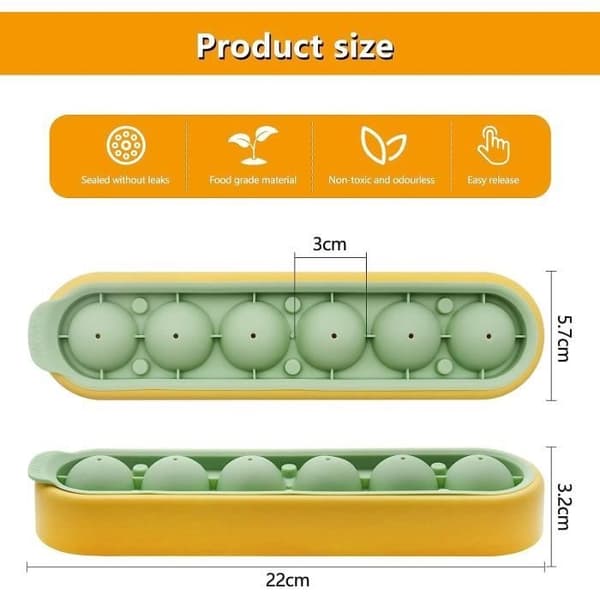 Isterningeforme - Uspecificeret - 2 stk. - Fødevaregodkendt silikone - 3 cm diameter - Genanvendelige