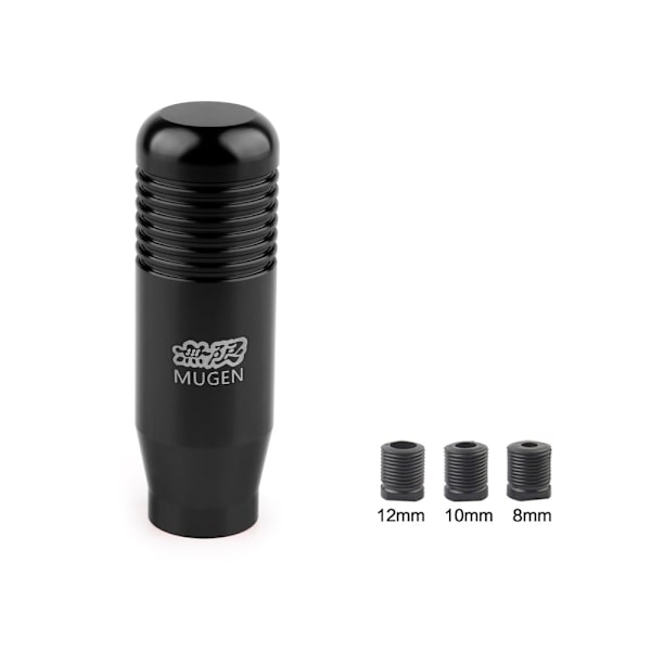 8 färger Universal bil aluminium manuell växelspaksknopp manuell växellåda Växelspaksspaksspak växelspak 8,5 cm presentförpackning Pack-svart Black
