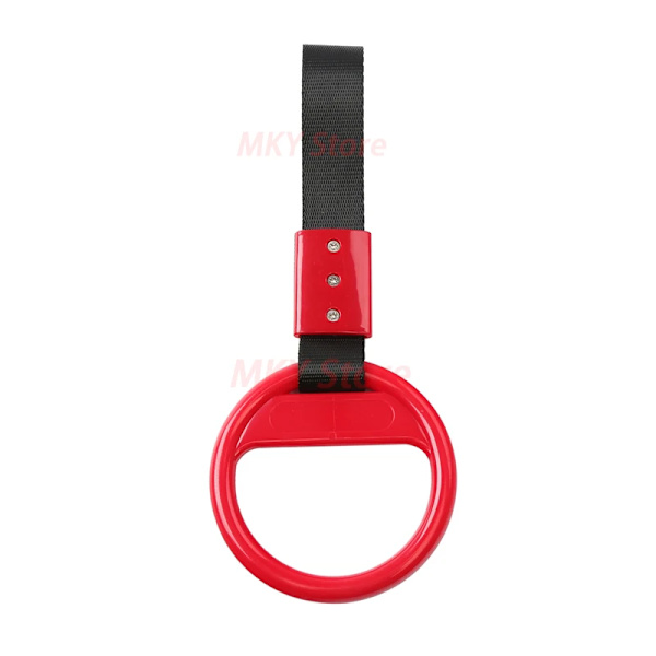 Universal färgglad PVC-bil cirkulär dragrem för universal PVC-varningsring, högresistans nylon Black Red
