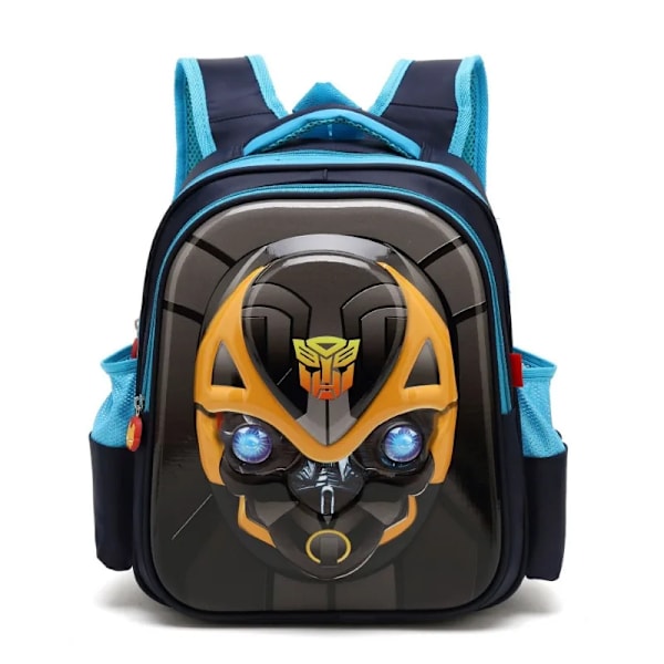 Transformers 3D Mini Ryggsäckar Bumblebee Optimus Prime Cosplay Vattentät skolväskor för barn Kawaii Ryggsäck Barn Mochila Large D 35x29x14cm