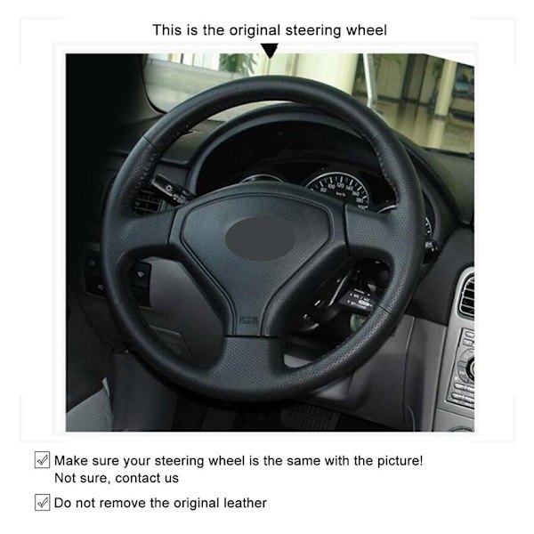 Handsytt svart konstläder Antisladd cover till Subaru Legacy Impreza 2004 Saab 9-2X 2005 2006