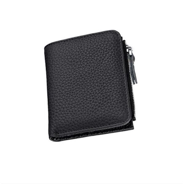 Pung - INF - Sort - Ægte læder - RFID-blokering - Kompakt bi-fold design Black