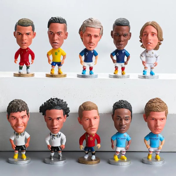 6,5 cm Fotbollsstjärna C.Ronaldo Figurmodell Bildekorationer PVC-samling Docka Fotbollsspelare Figurer Souvenirer Leksaker Presenter till fans Ronaldo7