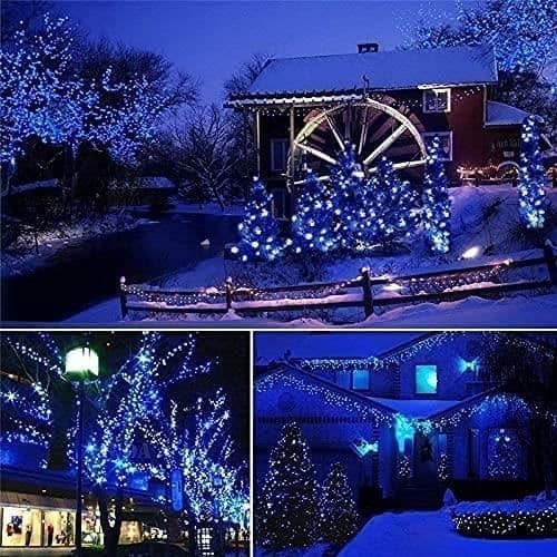 Valosarja - LECOO - 100M 800 LED - Vedenpitävä IP44 - 8 tilaa - Sininen Blue