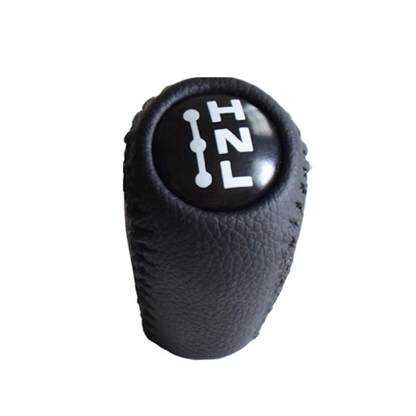 Äkta läder för Toyota Prado LC120 Land Cruiser Prado 2003-2009 Bil 5-växlad MT Växelspaksknopp Transmission+Transfer Gear Shift-Svart-2 Black-2