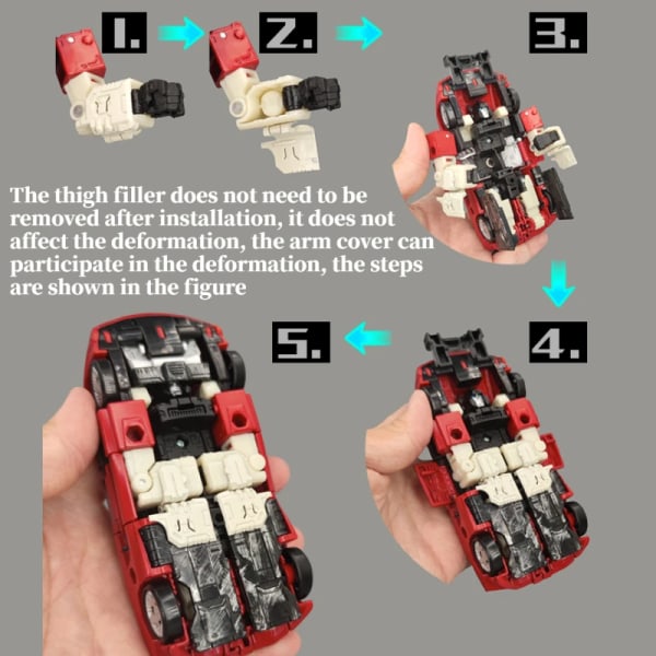 GO Better Arm Leg Filler Upgrade Kit för Siege Sideswipe Red Alert For Siege Sideswipe