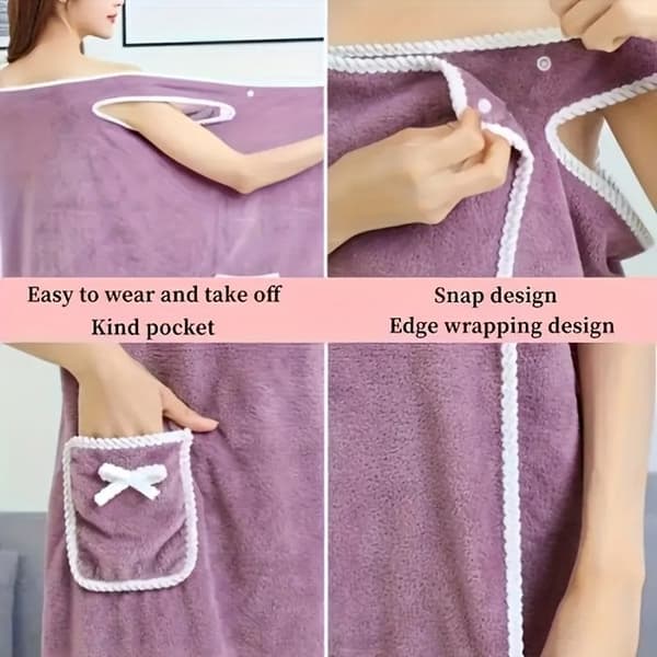 1-pack Slitstark Badhandduk, Badhandduk i Korallfleece, Badrumstillbehör - Blå